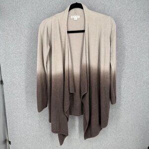 Barefoot Dreams Bamboo ChicLite Open Wrap Cardigan Size L/XL Tan Brown Style 436